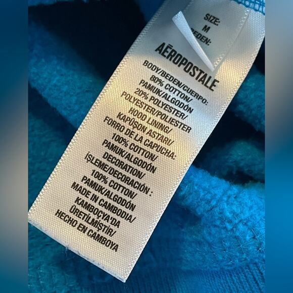 Aeropostale University So. Cal Blue Zip Front Hoodie Sweat Jacket size Medium - Picture 10 of 11